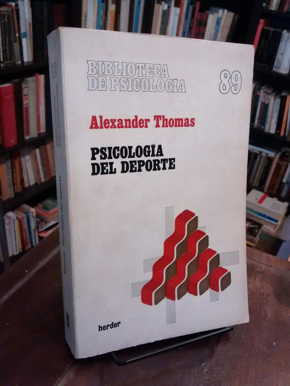 Psicología del deporte - Alexander Thomas