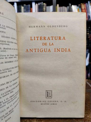 Literatura de la antigua India - Hermann Oldenberg