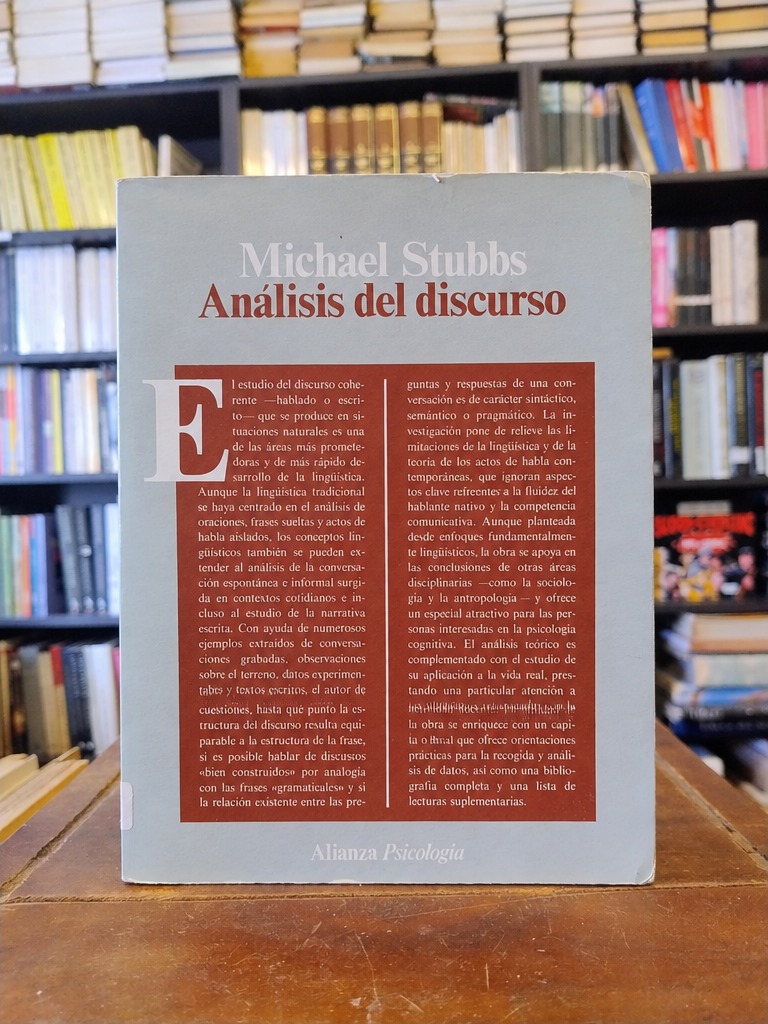 Análisis del discurso / Análisis sociolingüístico del lenguaje natural - Michael Stubbs